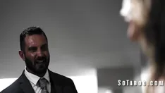 Play Wife fucks tax officer to shut his mouth and husband walks in