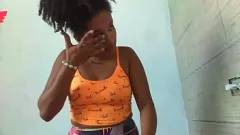Play Black Teen Latina girlfriend gives sloppy blowjob and takes a facial